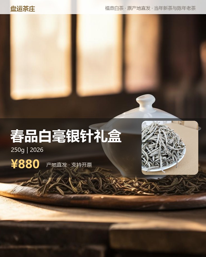 春品白毫银针礼盒 250g 双罐装 详情图