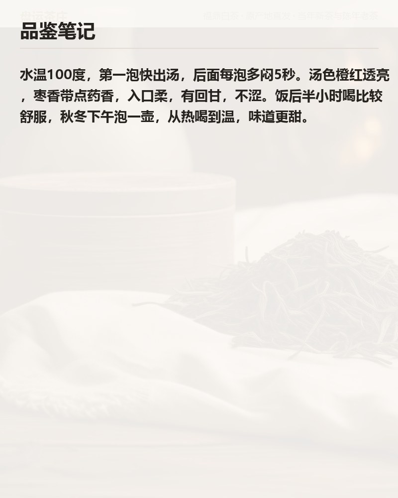 传承老白茶 2015 年 巧克力砖 200g 详情图